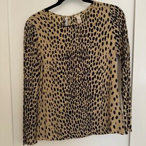 Women's Jcrew Leopard Print Blouse size 2